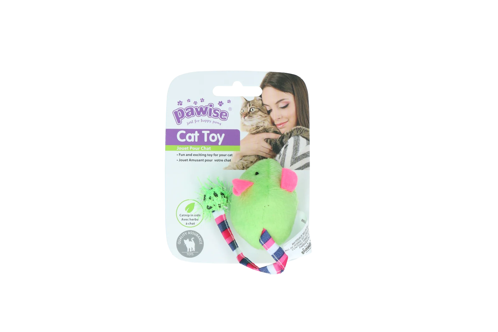 Plyšová myška se šantou kočičí a šustivým zvukem, 16 cm – Pawise Plush Mice Toy - Obrázek 2