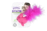 Hračka pro kočky ve tvaru myšky se šantou kočičí a peříčky, 14 cm – Pawise Cat Toy Wool Mouse - Obrázek 3