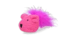 Hračka pro kočky ve tvaru myšky se šantou kočičí a peříčky, 14 cm – Pawise Cat Toy Wool Mouse - Obrázek 5