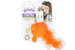 Hračka pro kočky ve tvaru myšky se šantou kočičí a peříčky, 14 cm – Pawise Cat Toy Wool Mouse - Obrázek 2