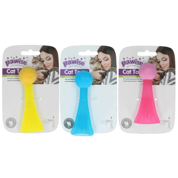 Skákací hračka pro kočky s blikajícím LED světýlkem, 10 cm – Pawise Cat Light-up Toy