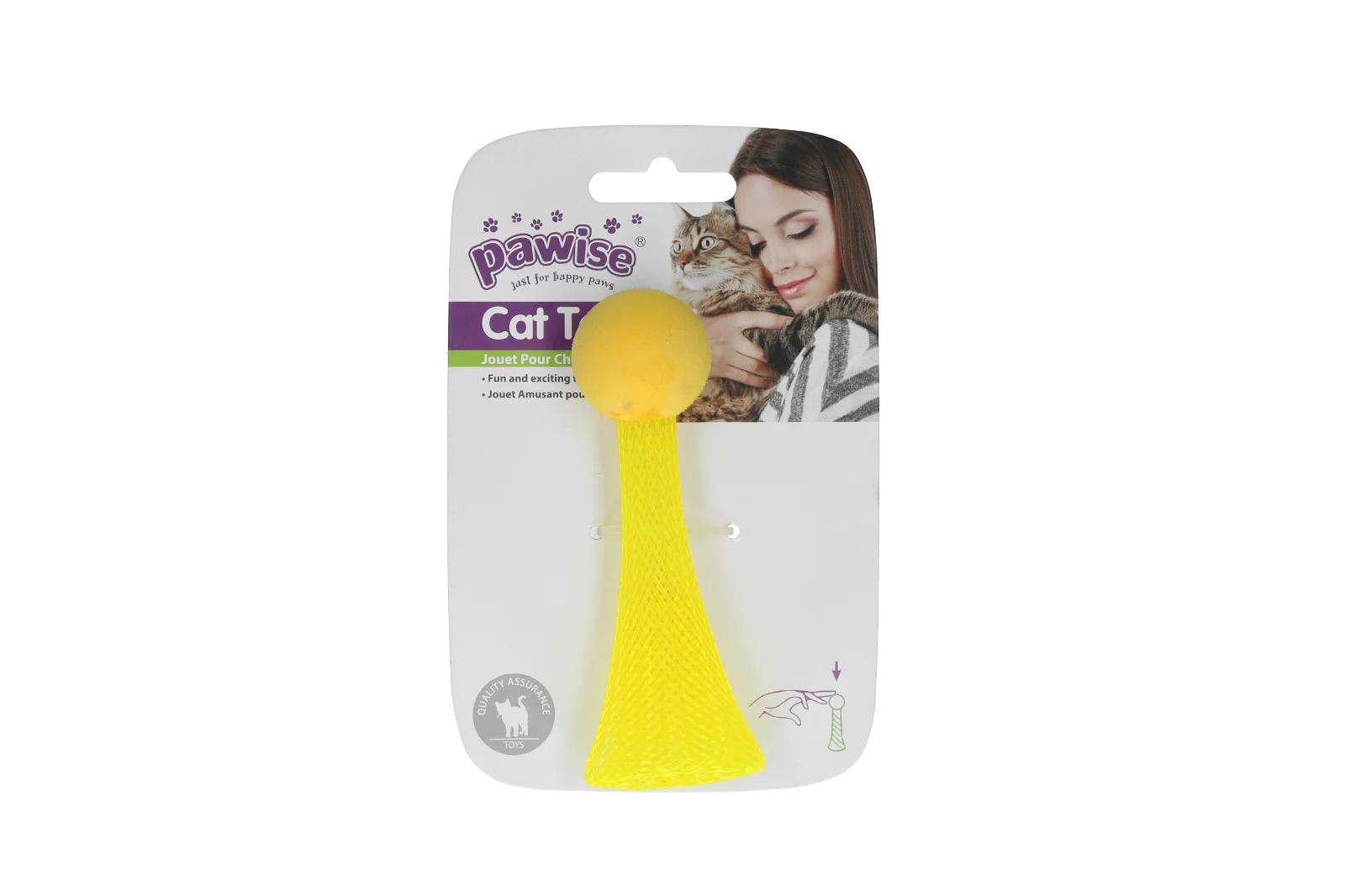 Skákací hračka pro kočky s blikajícím LED světýlkem, 10 cm – Pawise Cat Light-up Toy - Obrázek 4