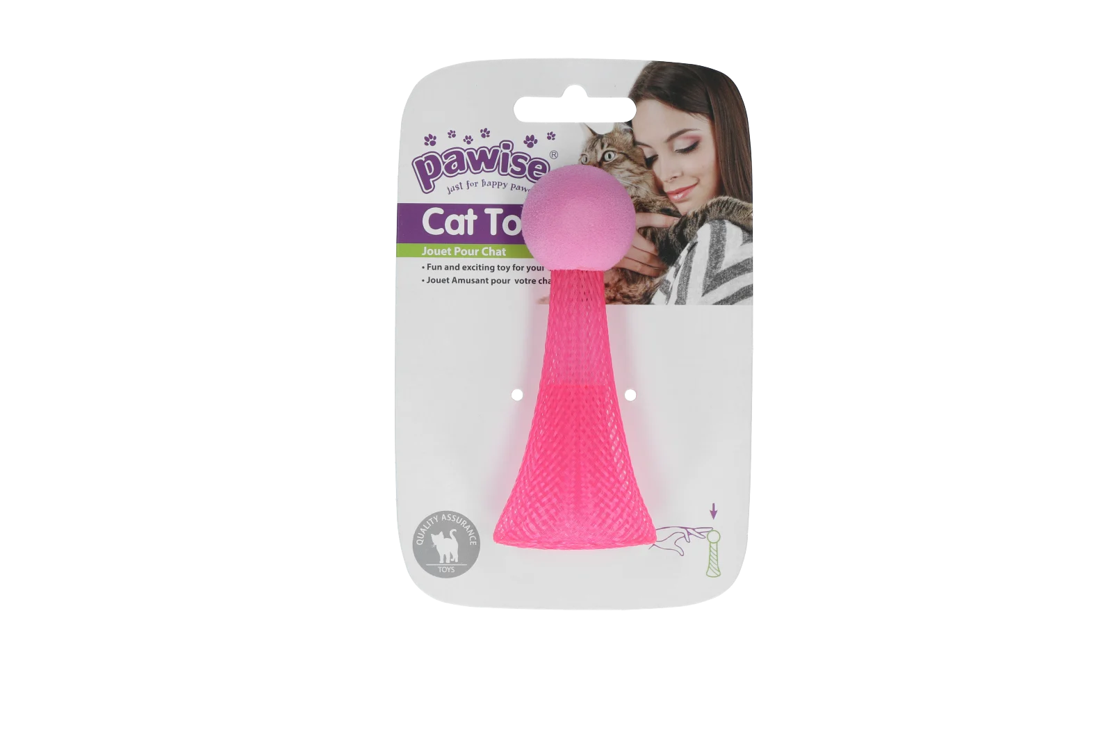 Skákací hračka pro kočky s blikajícím LED světýlkem, 10 cm – Pawise Cat Light-up Toy - Obrázek 6