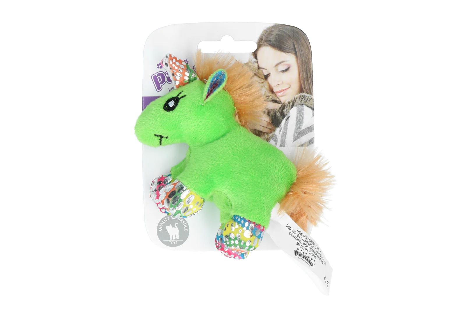 Plyšová hračka pro kočky se šantou kočičí a peříčky, 12 x 8 cm – Pawise meow meow life Unicorn - Obrázek 4