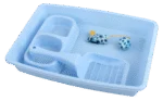 Startovací sada pro kotě s kočičí toaletou a miskou na krmivo, modrá – Pawise Kitten Starter Set