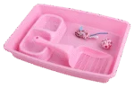 Startovací sada pro kotě s kočičí toaletou a miskou na krmivo, růžová – Pawise Kitten Starter Set