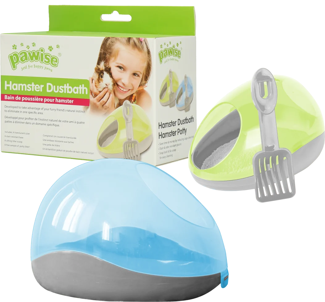 Toaleta pro křečka s podestýlkou a lopatkou – Pawise Hamster Dustbath / Potty - Obrázek 1