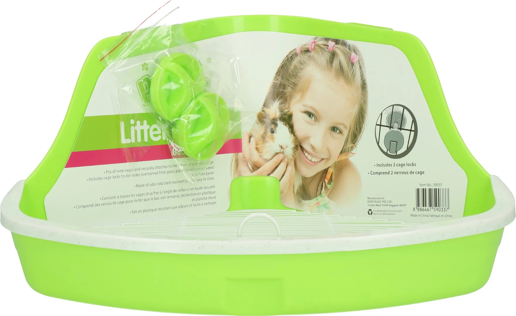 Toaleta pro hlodavce do klece s mřížemi, 32 x 22 x 14,5 cm – Pawise Litter Pan S - Obrázek 1