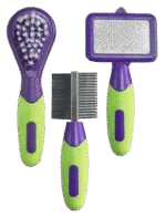 Sada na péči o králíky a hlodavce se 3 kartáčky o délce 12 až 13 cm – Pawise Grooming Kit Rodents & Rabbits - Obrázek 3