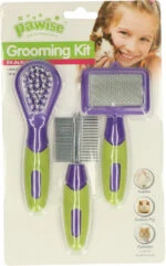 Sada na péči o králíky a hlodavce se 3 kartáčky o délce 12 až 13 cm – Pawise Grooming Kit Rodents & Rabbits