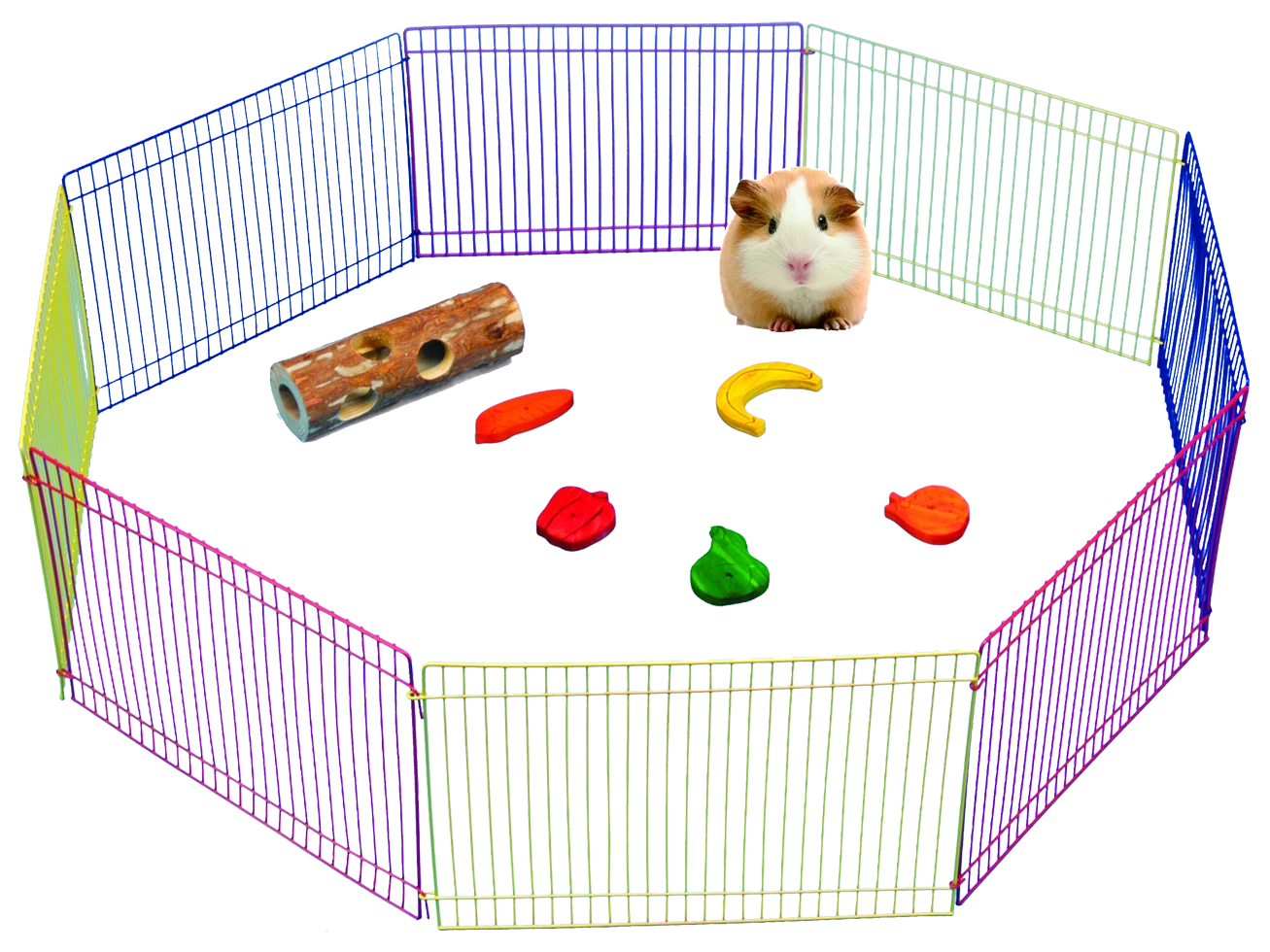 Ohrádka pro hlodavce s 8 skládacími díly, Ø 91 cm – Pawise Small Animal Play Pen - Obrázek 1