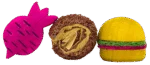 Hlodací kostičky ze dřeva a lufy pro králíky a hlodavce – Pawise Wooden Loofah Pretty Toys No2 - Obrázek 3