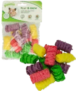 Okusovací hračka pro králíky a morčata, 4 x 2,5 cm – Pawise Play & Chew Pops S - Obrázek 2