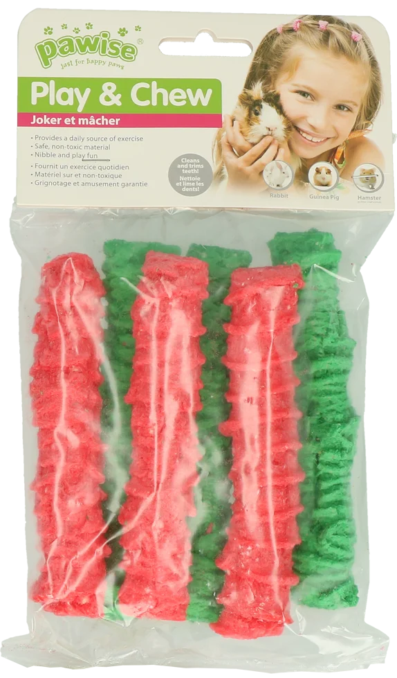 Hračka na okusování pro králíky a morčata, 12 x 2,5 cm – Pawise Play & Chew Pops L - Obrázek 1