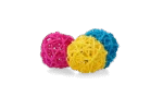Hlodací míček pro králíky a hlodavce, barevný – Pawise Play & Chew Balls - Obrázek 2