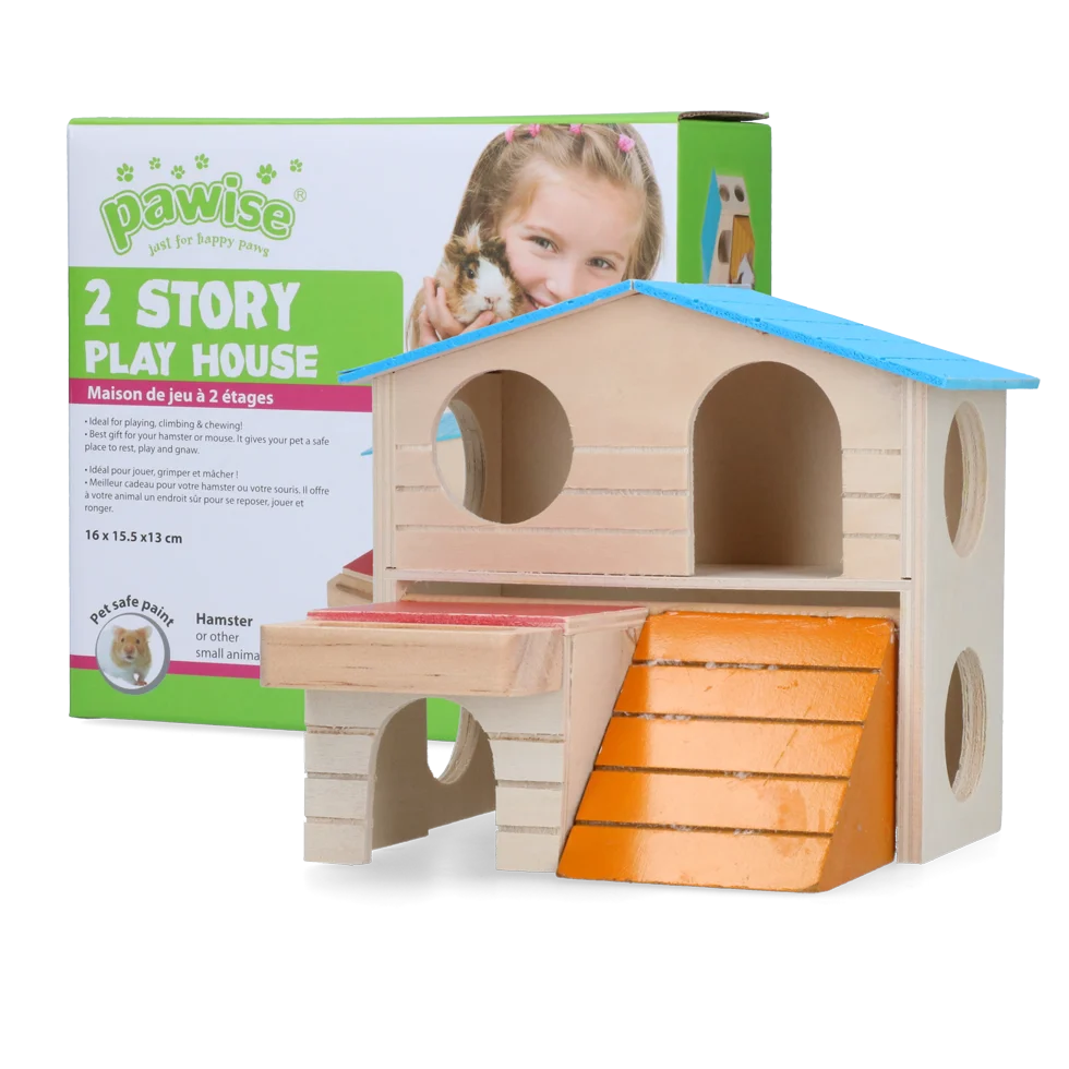 Domeček pro hlodavce se 2 patry, 15 x 12 cm – Pawise 2 Story Play House - Obrázek 1