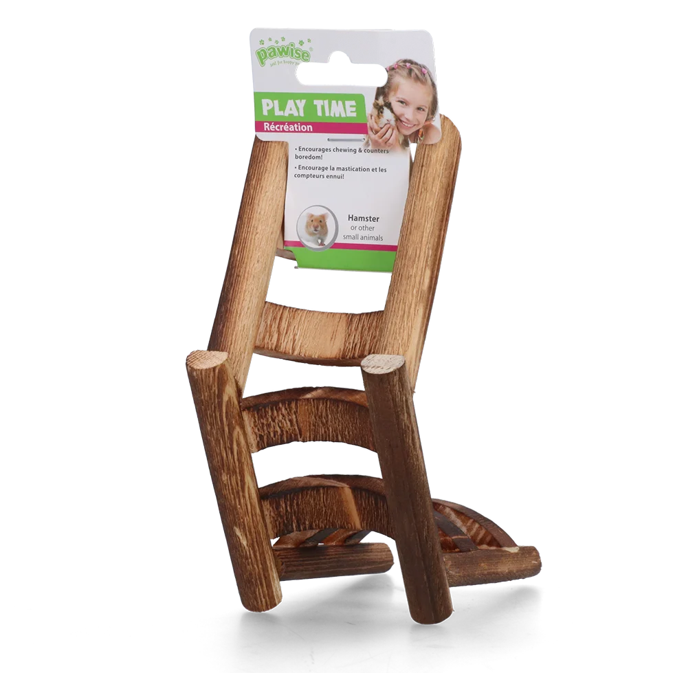 Dřevěný žebřík pro křečka, 17 x 8 x 7 cm – Pawise WD Ladder Toy - Obrázek 1