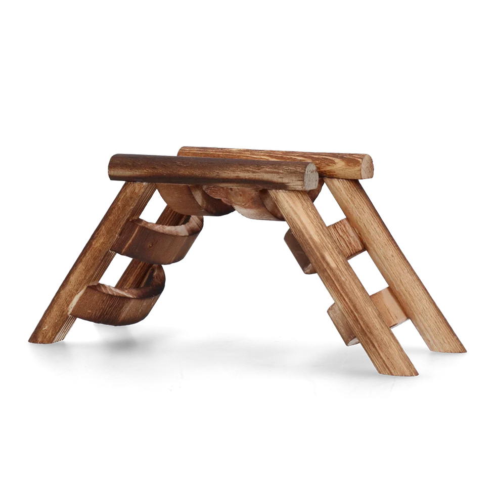 Dřevěný žebřík pro křečka, 17 x 8 x 7 cm – Pawise WD Ladder Toy - Obrázek 2