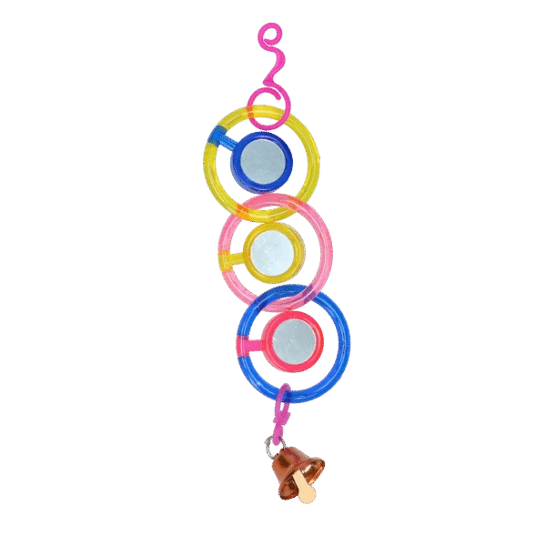 Řetízek se zrcátky a rolničkou pro ptáky, 24 cm – Pawise Spinner Mirror Chain