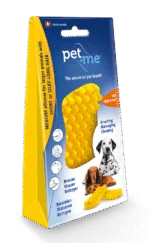 Silikonový kartáč pro psy s krátkou srstí, žlutý – Pet + Me