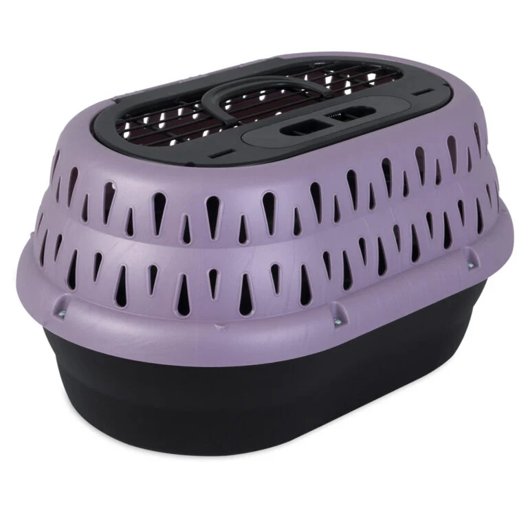 Přepravka pro kočky s horním otevíráním, fialová, 48,3 x 31,8 x 27,4 cm – Petmate Top Load Cat Kennel