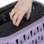 Přepravka pro kočky s horním otevíráním, fialová, 48,3 x 31,8 x 27,4 cm – Petmate Top Load Cat Kennel - Obrázek 6