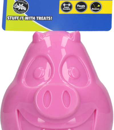 Hračka pro psy z pryže TPR s otvorem na pamlsky, 12 cm – Petsport Mojo Friends prasátko L