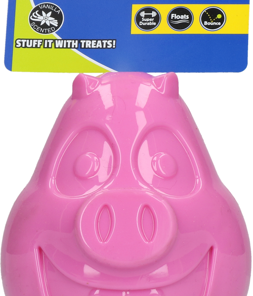 Hračka pro psy z pryže TPR s otvorem na pamlsky, 12 cm – Petsport Mojo Friends prasátko L