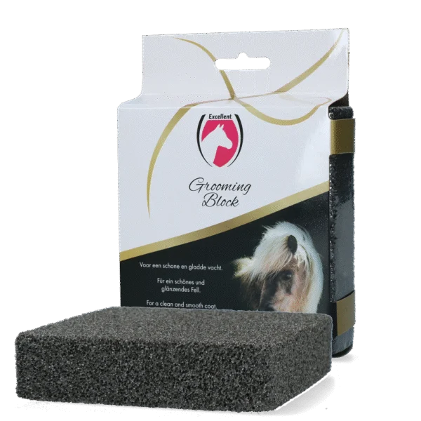 Čisticí blok na uvolněné chlupy a střeččí vajíčka, 12 x 12 x 3 cm – Excellent Horse Grooming Block