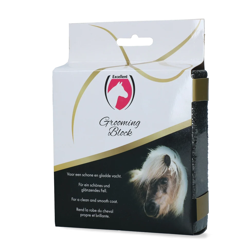 Čisticí blok na uvolněné chlupy a střeččí vajíčka, 12 x 12 x 3 cm – Excellent Horse Grooming Block - Obrázek 3