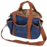Taška na potřeby pro péči o koně se 6 vnějšími kapsami a odnímatelným ramenním popruhem, modrá, 28 x 20 x 22 cm – Covalliero Grooming Bag