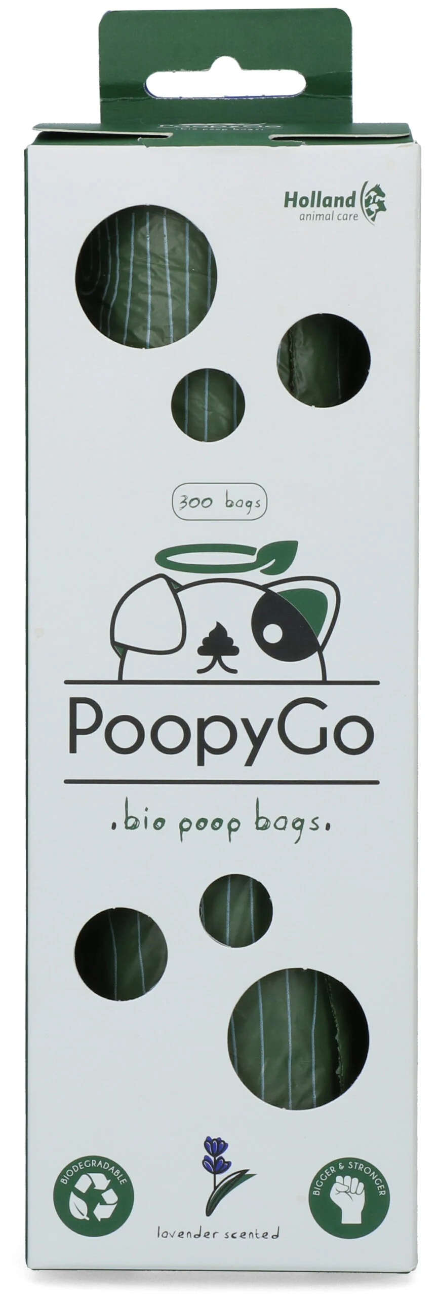 Biologicky rozložitelné sáčky na psí exkrementy s vůní levandule, 300 kusů v krabičce – PoopyGo Eco friendly Tissue Box - Obrázek 3