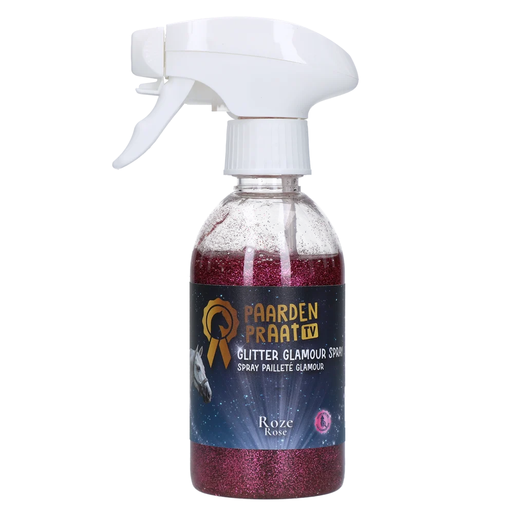 Třpytivý sprej pro koně, růžový, 250 ml – Paardenpraat TV Glitter Glamour Spray - Obrázek 1