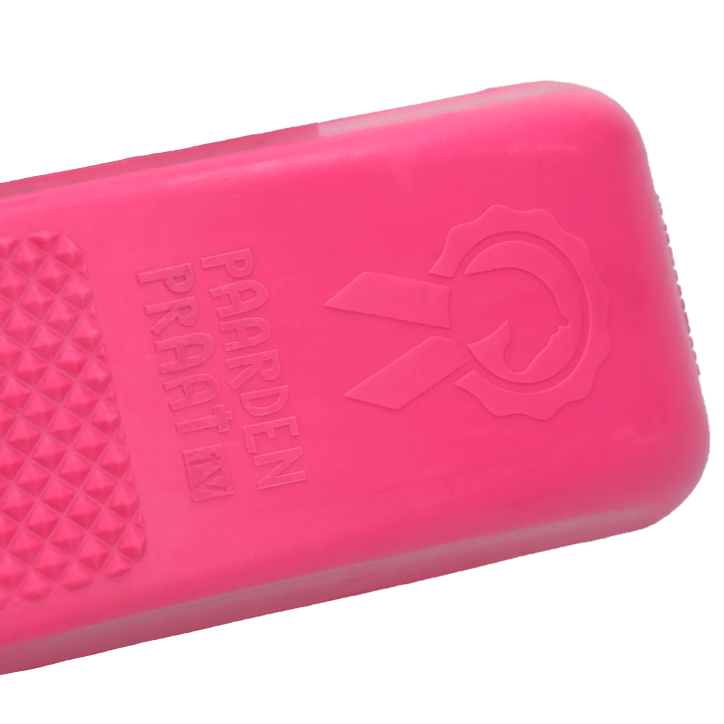 Kartáč na hřebelcování a mytí koně, růžový M, 17,5 cm – Paardenpraat TV Grooming Brush - Obrázek 3
