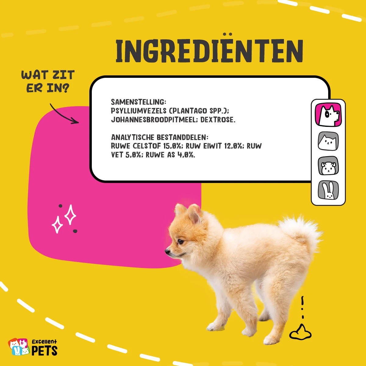 Psylliová vláknina pro psy v prášku, 100 g – Excellent Pets Dog Psyllium+ - Obrázek 4