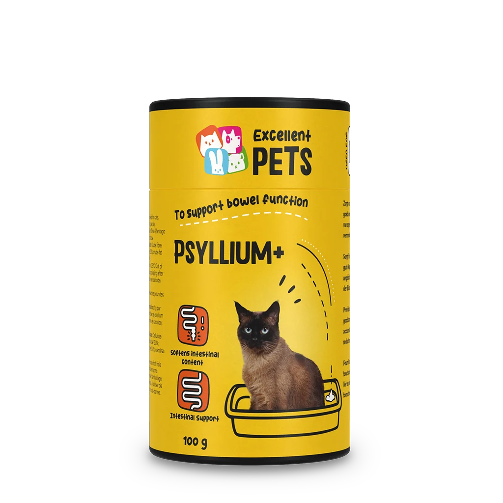 Psylliový prášek pro kočky s karobovou moučkou, 100 g – Excellent Pets Cat Psyllium+ - Obrázek 1