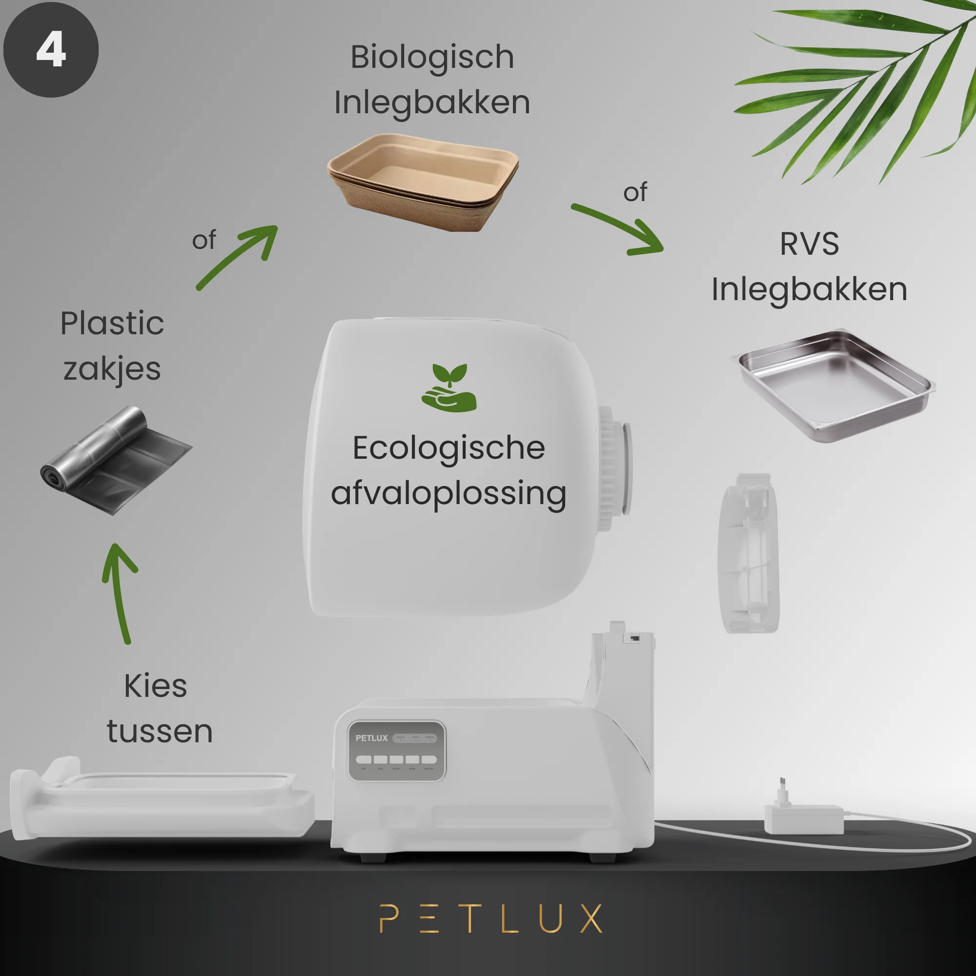 Automatická kočičí toaleta XXL s ovládáním přes aplikaci, bílá – Petlux V3 XXL - Obrázek 6