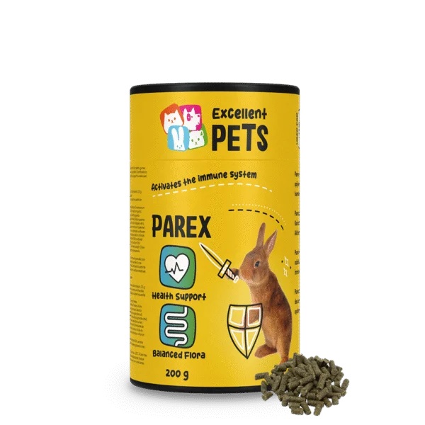 Doplňkové krmivo pro králíky ve formě granulí, 200 g – Excellent Pets Rabbit Parex