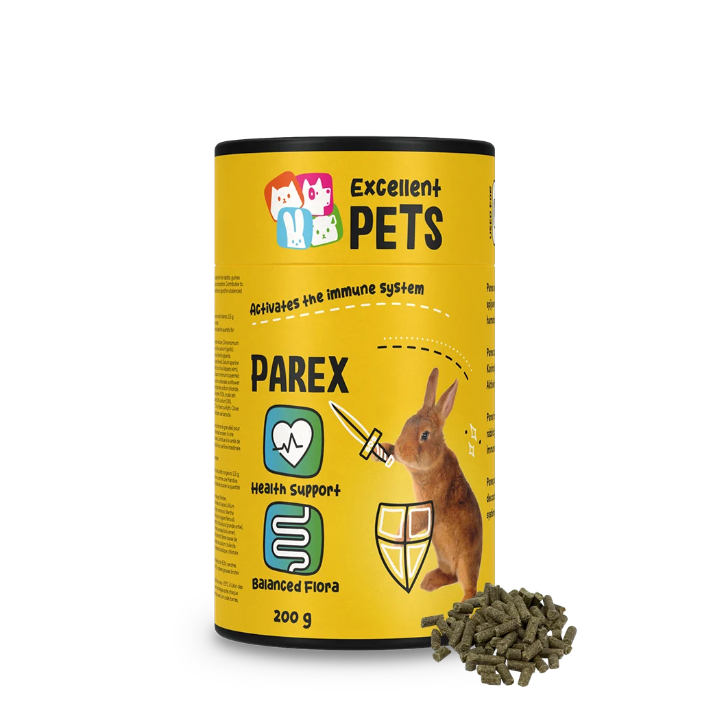 Doplňkové krmivo pro králíky ve formě granulí, 200 g – Excellent Pets Rabbit Parex - Obrázek 1