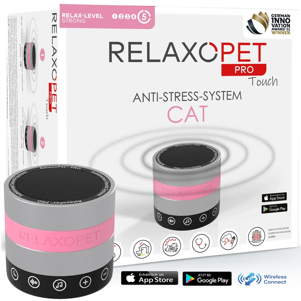 RELA0117T.png Relaxační zařízení pro kočky se zvukovými frekvencemi a Bluetooth – Relaxopet PRO Touch Kat - Obrázek 1