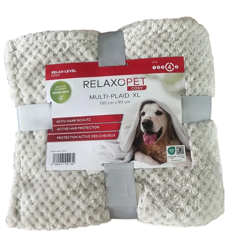 Deka pro psa z mikroplyše, šedá 150 x 90 cm – Relaxopet Cosy Multi-Plaid XL - Obrázek 1