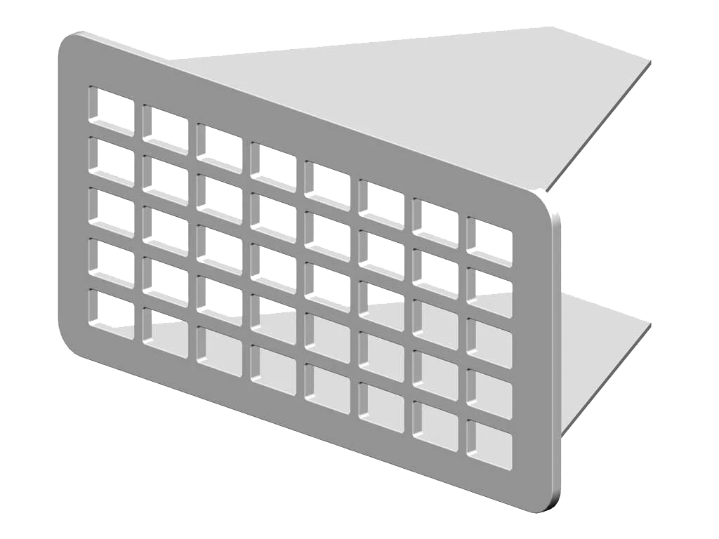 Renovační mřížka pro větrání dutiny pod podlahou z nerezové oceli, 5 x 10,5 cm – Renofix - Obrázek 1