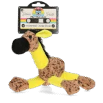 Plyšový oslík pro psy s pískátkem, žlutý S – Retro Dog Donkey