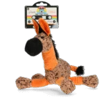 Plyšová hračka pro psy Osel s pískátkem, oranžová M – Retro Dog Donkey