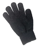 Jezdecká rukavice s protiskluzovým materiálem na dlani, černá, pro dospělé – Magic Grippy