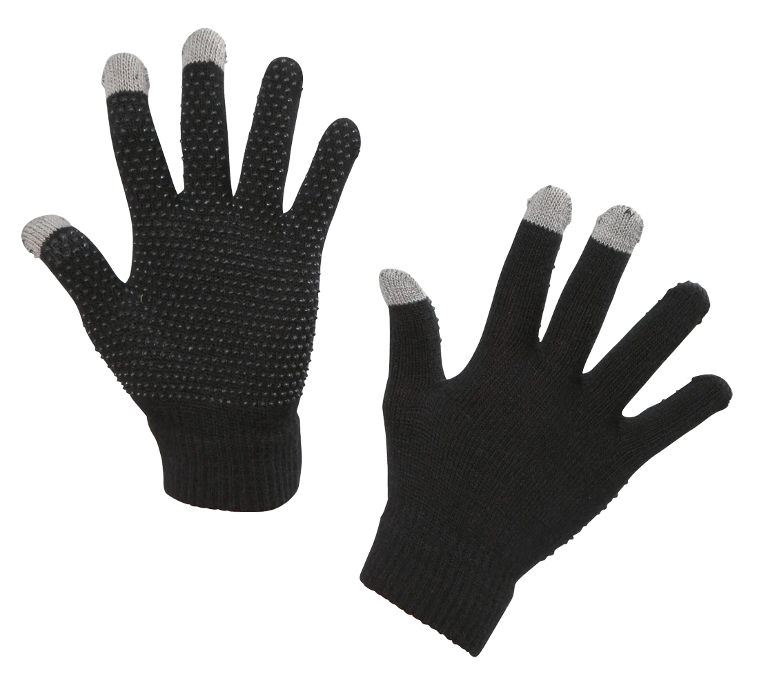 Jezdecké rukavice Magic Touch černé s protiskluzovou úpravou, jedna velikost - Obrázek 4