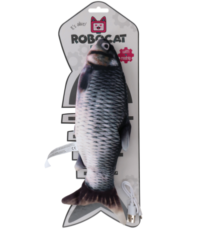 Pohyblivá hračka pro kočky – kapr s MADNIP, 30 cm – Robocat Fish
