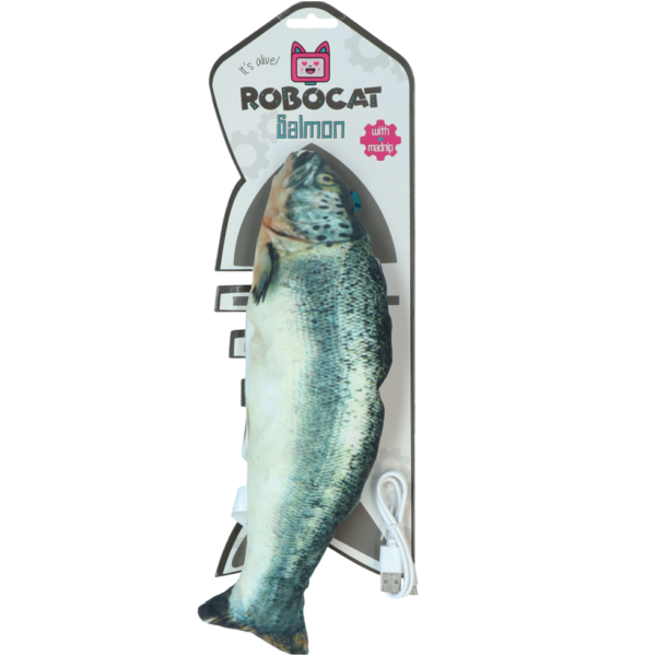 Pohyblivá hrací ryba pro kočky s MADNIPem, 30 cm – Robocat Fish