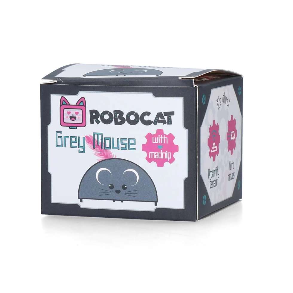 Hračka ve tvaru myši s pohybovým senzorem a Madnipem, šedá – Robocat Mouse - Obrázek 4