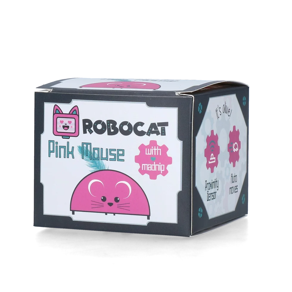 Hračka ve tvaru myši s pohybovým senzorem a Madnipem, růžová – Robocat Mouse - Obrázek 3